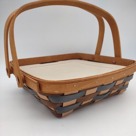 Longaberger Fieldstone Carry & Serve Square Basket with Food Storage Container - Picture 3 of 13